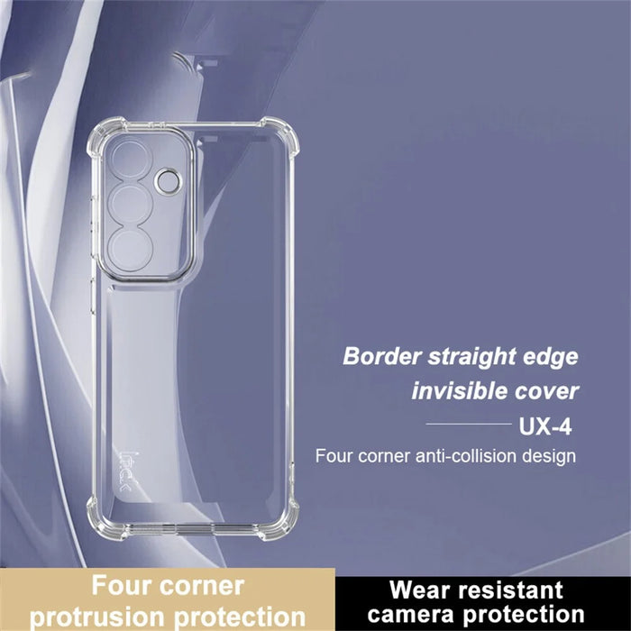 IMAK UX-4 Series for Samsung Galaxy S24+ Case Straight Frame Four Corner Shockproof Clear TPU Cover - 3