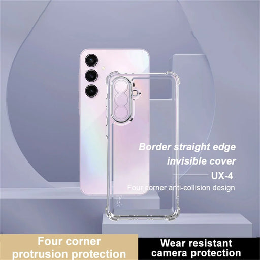 IMAK UX-4 Series for Samsung Galaxy A36 5G Case Straight Frame Four Corner Shockproof Clear TPU Cover - 2