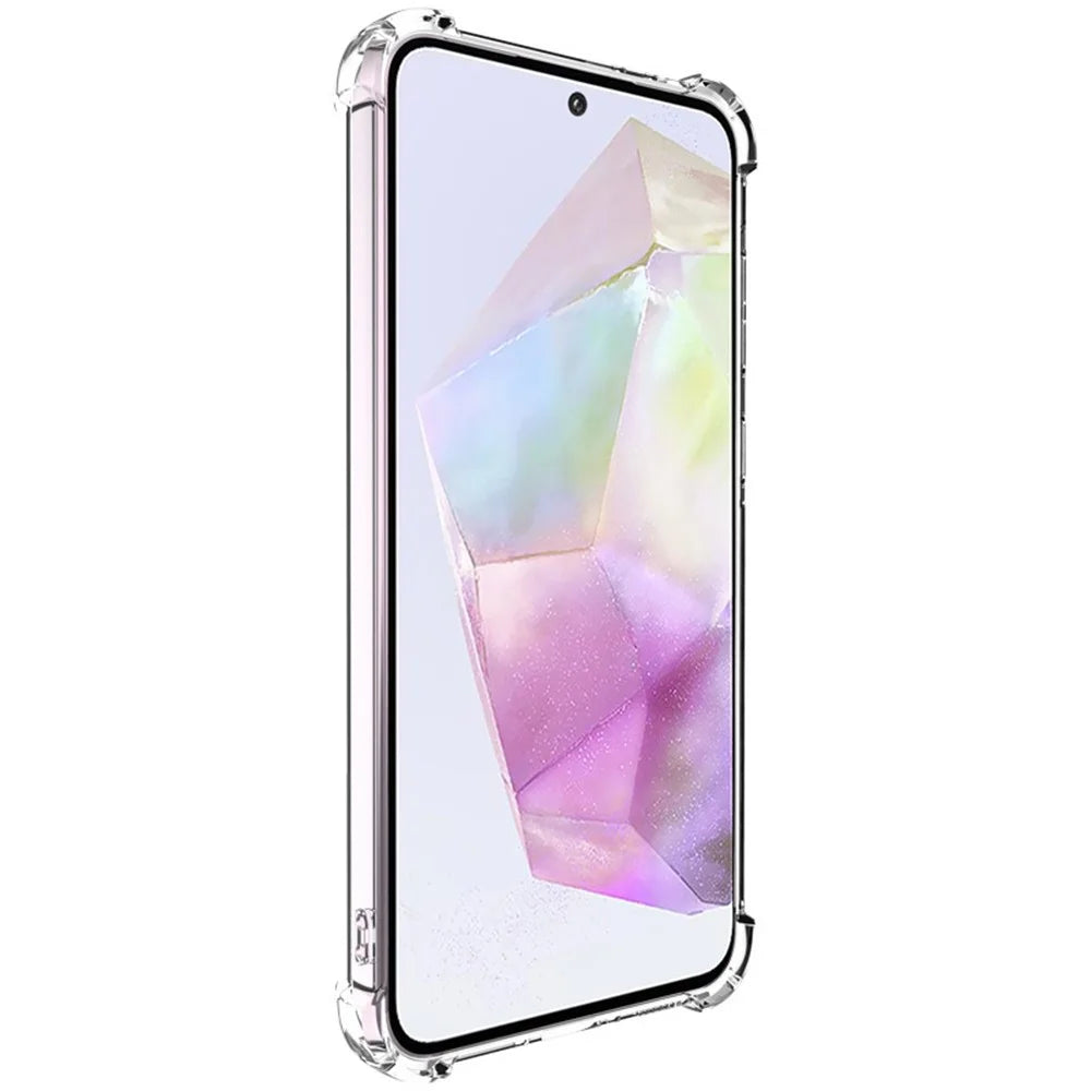 IMAK UX-4 Series for Samsung Galaxy A36 5G Case Straight Frame Four Corner Shockproof Clear TPU Cover - 3