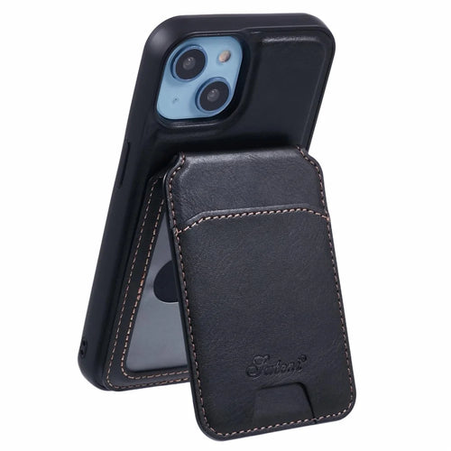 SUTENI H15 For iPhone 14 Case Compatible with MagSafe Detachable Card Holder Phone Cover - Black - 1