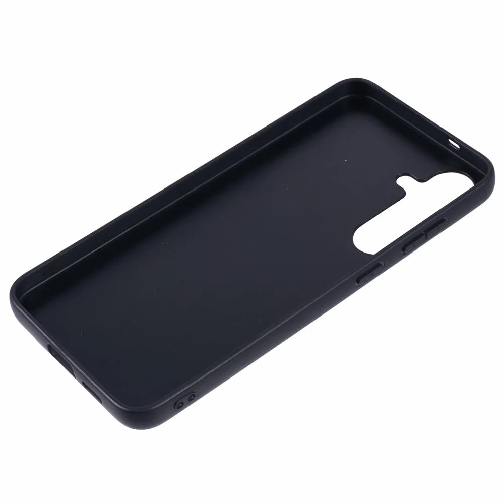 SUTENI H02 For Samsung Galaxy S24+ Case Waxy Texture Leather+TPU Card Slots Kickstand Phone Cover - Blue - 6