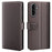 For Samsung Galaxy A36 5G / A56 5G Case Genuine Split Leather Phone Cover with Wallet Stand - Brown - 1