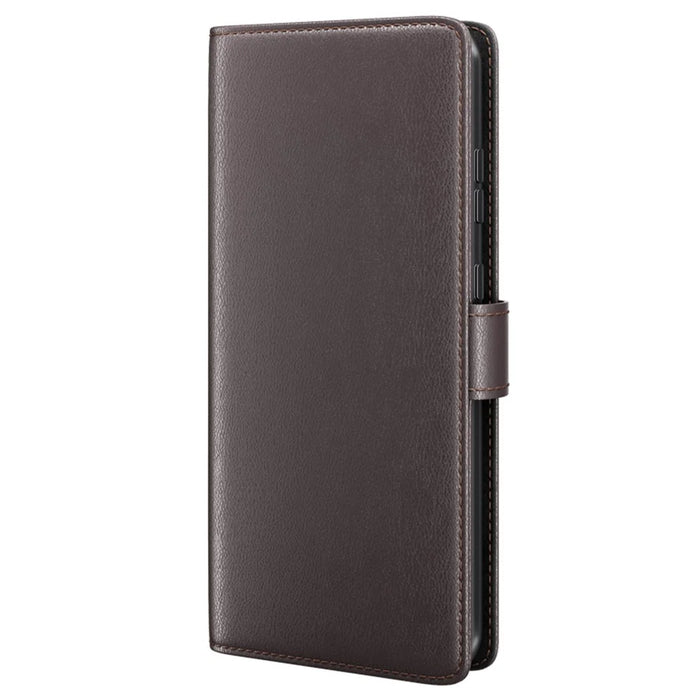 For Samsung Galaxy A36 5G / A56 5G Case Genuine Split Leather Phone Cover with Wallet Stand - Brown - 5