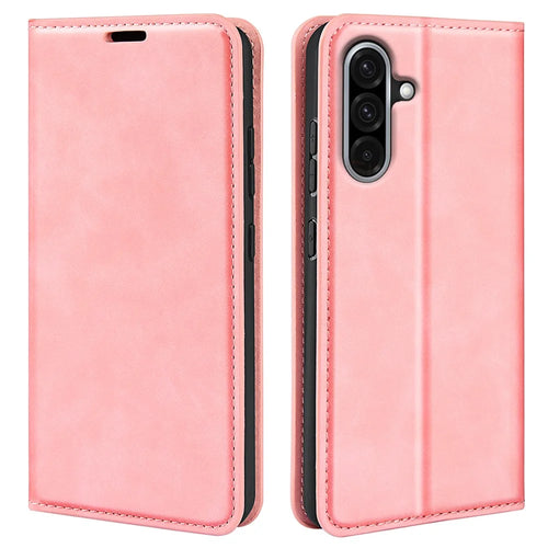 For Samsung Galaxy A36 5G / A56 5G Case Skin-Touch Leather Wallet Phone Cover - Pink - 1