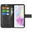 For Samsung Galaxy A36 5G / A56 5G Stand Case Anti-Scratch Calf Texture Leather Phone Cover - Black - 2