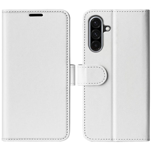 For Samsung Galaxy A36 5G / A56 5G Wallet Case Crazy Horse Texture Stand Leather Phone Cover - White - 1