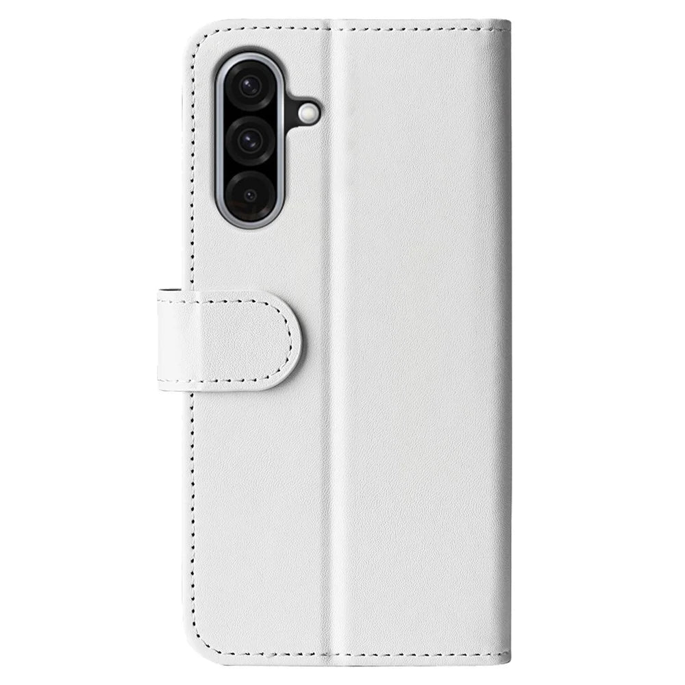 For Samsung Galaxy A36 5G / A56 5G Wallet Case Crazy Horse Texture Stand Leather Phone Cover - White - 6