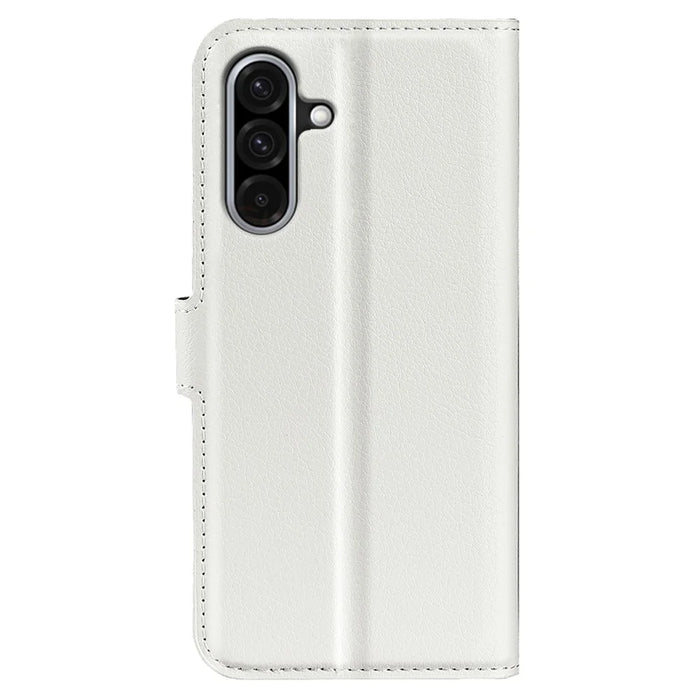 For Samsung Galaxy A36 5G / A56 5G Case Litchi Texture Shockproof Leather Wallet Phone Cover - White - 6