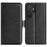 For Samsung Galaxy S25 Ultra Stand Case Calf Texture Leather Wallet Phone Cover - Black - 1