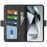 For Samsung Galaxy S25 Ultra Stand Case Calf Texture Leather Wallet Phone Cover - Black - 2