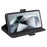 For Samsung Galaxy S25 Ultra Stand Case Calf Texture Leather Wallet Phone Cover - Black - 3