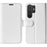 For Samsung Galaxy S25 Ultra Wallet Case Crazy Horse Texture Stand Leather Phone Cover - White - 1