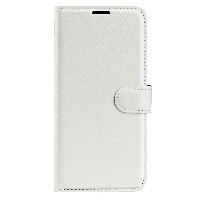 For Samsung Galaxy S25 Ultra Case Litchi Texture Shockproof Leather Wallet Phone Cover - White - 5