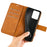 For HMD Skyline Stand Case Anti-Scratch Calf Texture Leather Phone Cover - Yellow - 4