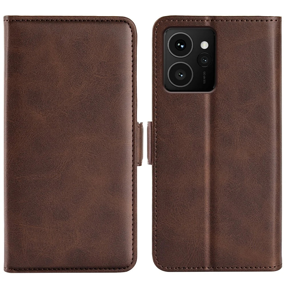 For HMD Skyline Stand Case Calf Texture Leather Wallet Phone Cover - Brown - 1