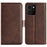 For HMD Skyline Stand Case Calf Texture Leather Wallet Phone Cover - Brown - 1