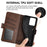 For HMD Skyline Stand Case Calf Texture Leather Wallet Phone Cover - Brown - 6