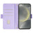 For Samsung Galaxy S25 Leather Wallet Case RFID Blocking Stand Cover with Hand Strap - Purple - 2