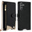 For Samsung Galaxy S25+ Leather Case Wallet Stand Cover Irregular Tail Style with Chain Strap - Black - 1