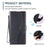 For Samsung Galaxy S23 FE Case Dots Imprinted PU Leather Flip Phone Cover with Card Slot, Strap - Black - 6