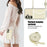 For Samsung Galaxy S23 FE Case Card Holders RFID Blocking PU Leather+TPU Phone Cover with Shoulder Strap - White - 5
