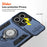 For iPhone 16 Pro Max Case Slide Camshield Kickstand PC+TPU Phone Cover - Blue - 2