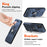 For iPhone 16 Pro Case Slide Camshield Kickstand PC+TPU Phone Cover - Blue - 4