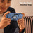 For iPhone 16 Pro Case Slide Camshield Kickstand PC+TPU Phone Cover - Blue - 7
