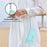 For Samsung Galaxy S25 Case with Strap RFID Blocking Leather Wallet Phone Cover Cat Mouse Pattern - Mint Green - 7