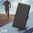 BINFEN COLOR BF32 For Samsung Galaxy S25 Ultra Leather Case Wallet RFID Blocking Phone Cover - Black - 5