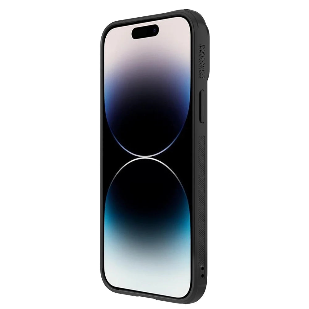 NILLKIN For iPhone 14 Pro Max Carbon Fiber Phone Case Slide Camera Protection PC + TPU Cover Compatible with MagSafe - 6