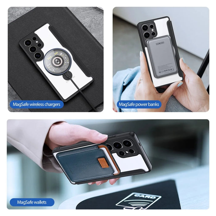 DUX DUCIS Skin X Pro Series For Samsung Galaxy S25 Ultra Leather Case Rotary Kickstand Cover Magnetic Case - Black - 4