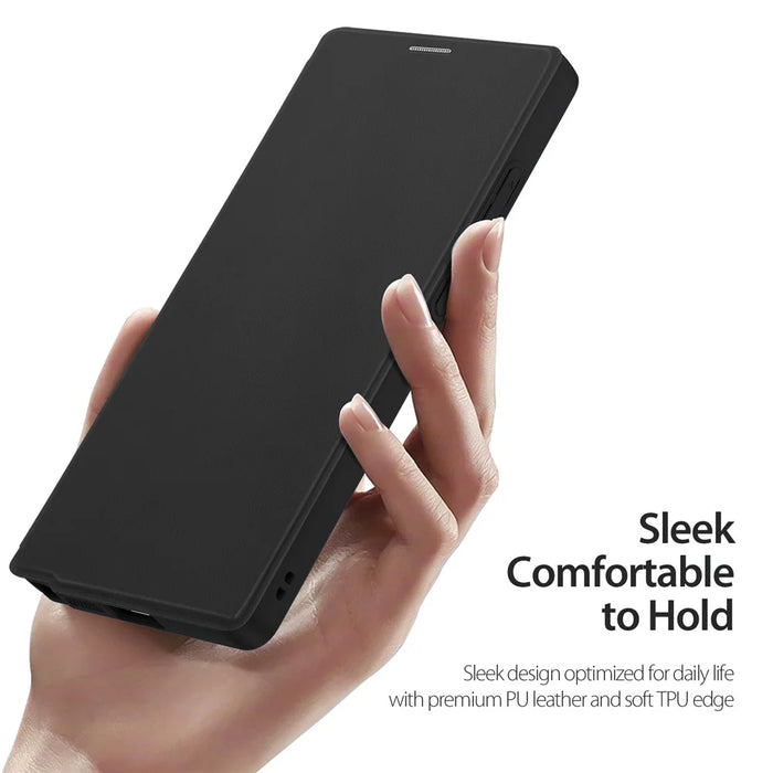 DUX DUCIS Skin X Pro Series For Samsung Galaxy S25 Ultra Leather Case Rotary Kickstand Cover Magnetic Case - Black - 6