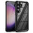 For Samsung Galaxy S25+ Case Anti-Drop Alloy Lens Frame PC+TPU Phone Cover - Black - 1