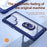 For Samsung Galaxy S25 Ultra Case Alloy Lens Frame PC + TPU Kickstand Phone Back Cover - Blue - 2