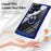 For Samsung Galaxy S25 Ultra Case Alloy Lens Frame PC + TPU Kickstand Phone Back Cover - Blue - 3