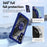For Samsung Galaxy S25 Case Alloy Lens Frame PC + TPU Kickstand Phone Back Cover - Blue - 4