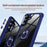 For Samsung Galaxy S25 Case Alloy Lens Frame PC + TPU Kickstand Phone Back Cover - Blue - 5