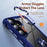 For Samsung Galaxy S25 Case Alloy Lens Frame PC + TPU Kickstand Phone Back Cover - Blue - 6