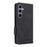 For Samsung Galaxy S25 Case Leather Wallet Flip Phone Cover with Hardware Decor - Black - 7