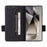 For Samsung Galaxy S25 Ultra Case Leather Wallet Flip Phone Cover with Hardware Decor - Black - 3