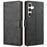 N.BEKUS CSJ-001 For Samsung Galaxy S24 FE Stand Case PU Leather Wallet Phone Cover - Black - 1