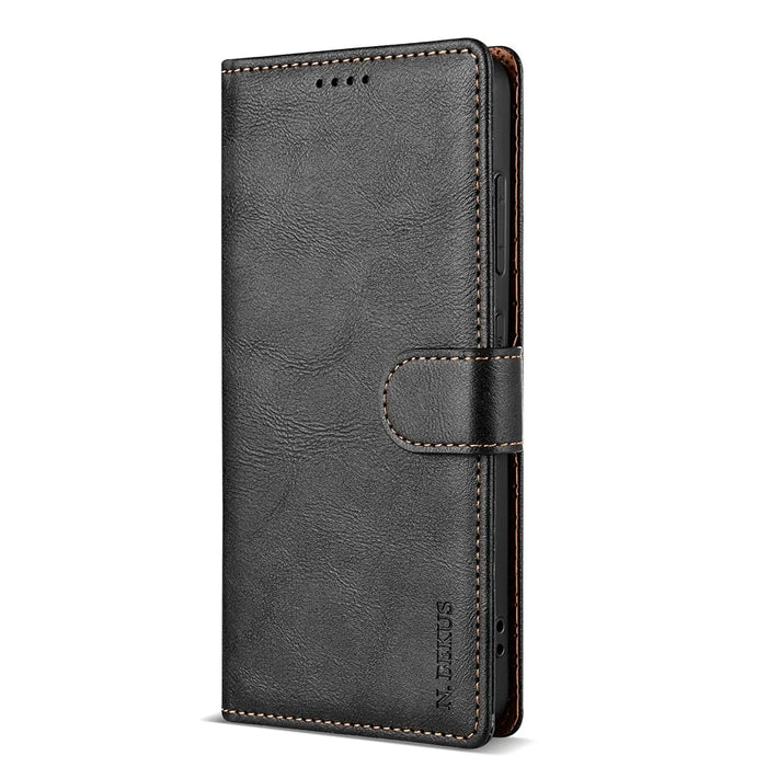 N.BEKUS CSJ-001 For Samsung Galaxy S24 FE Stand Case PU Leather Wallet Phone Cover - Black - 5