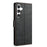 N.BEKUS CSJ-001 For Samsung Galaxy S24 FE Stand Case PU Leather Wallet Phone Cover - Black - 6