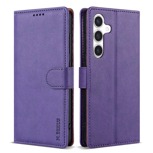 N.BEKUS CSJ-001 For Samsung Galaxy A16 4G / 5G Stand Case PU Leather Wallet Phone Cover - Purple - 1