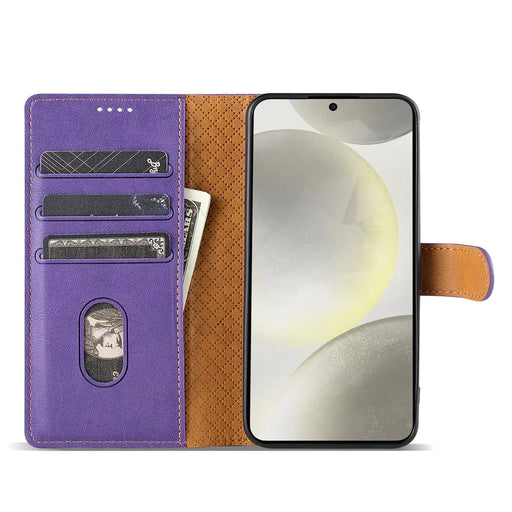 N.BEKUS CSJ-001 For Samsung Galaxy A16 4G / 5G Stand Case PU Leather Wallet Phone Cover - Purple - 2