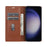 For Samsung Galaxy S24 FE Wallet Case Magnetic Closure PU Leather Phone Cover - Brown - 2