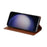 For Samsung Galaxy S24 FE Wallet Case Magnetic Closure PU Leather Phone Cover - Brown - 3