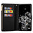 For Samsung Galaxy S24 FE Case Starry Sky Carving Leather Wallet Phone Cover - Black - 4