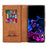 For Samsung Galaxy S24 FE Wallet Case Color Splicing Leather Phone Cover with Stand - Brown - 3